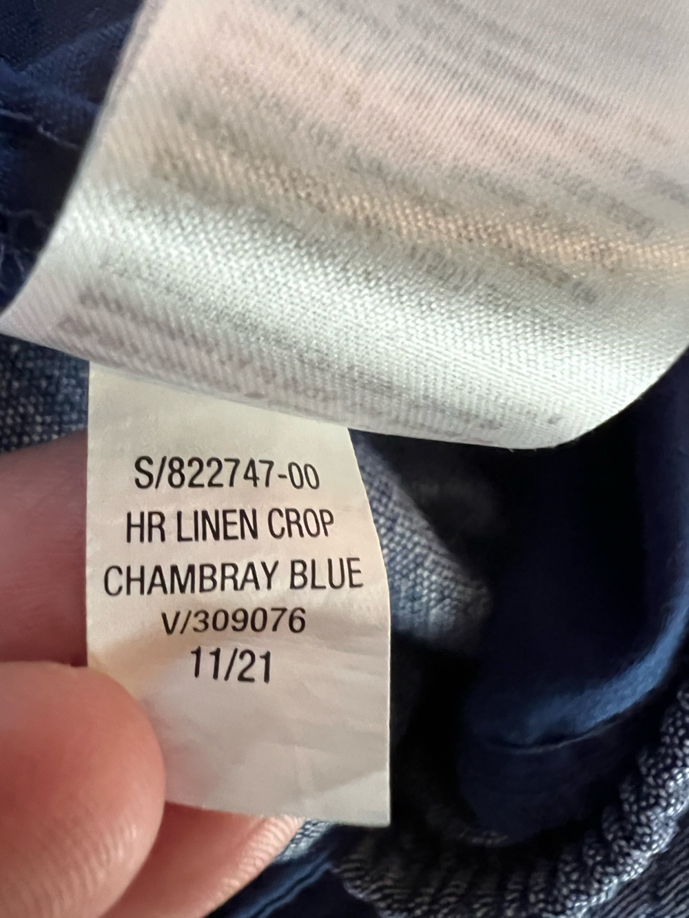 Old Navy High Rise Linen Crop Pants Chambray Women’s 3X - Picture 6 of 10